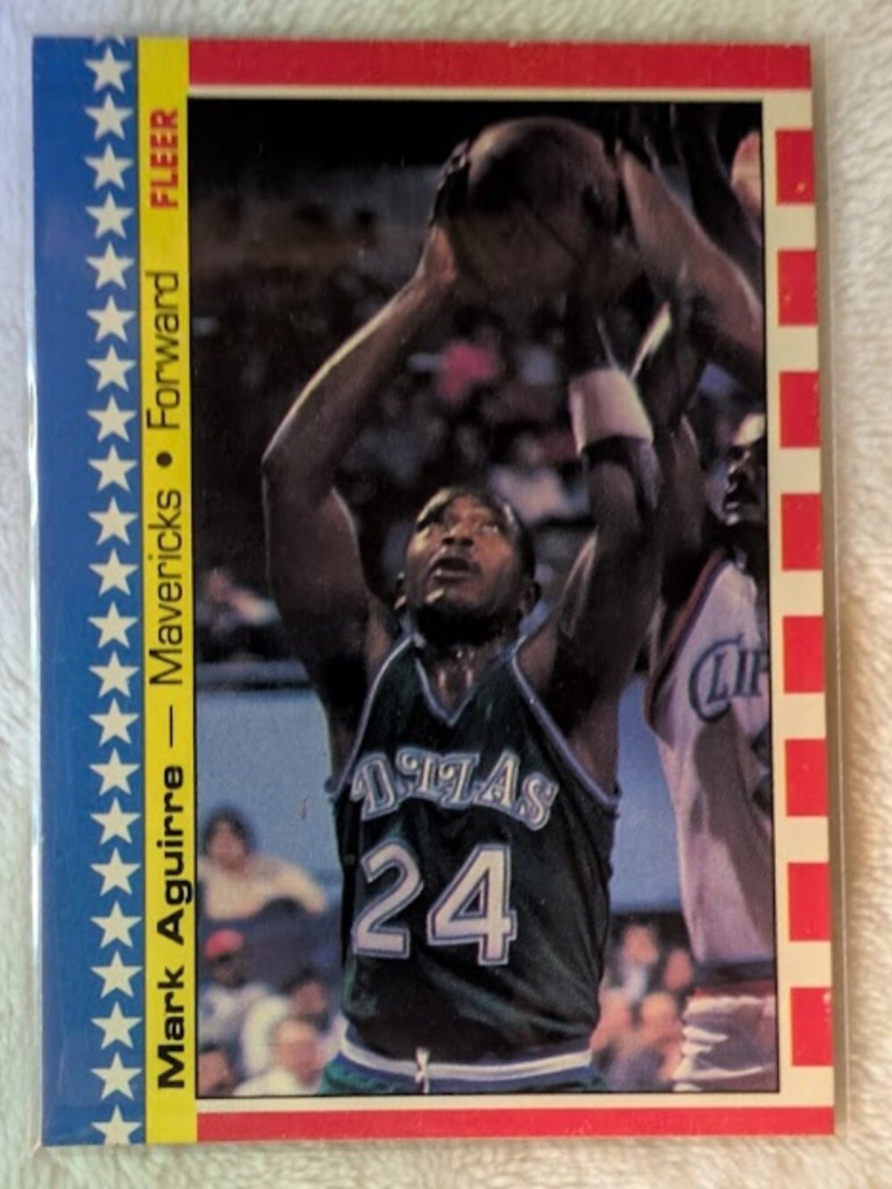 1987 Fleer Sticker MARK AGUIRRE #9